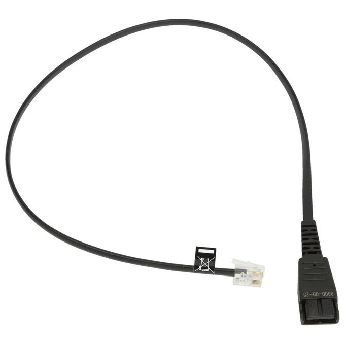 Jabra Cavo per cuffie RJ-10 (M) a disconnessione rapida (M) carbone per Jabra GN 2100, GN 2200 Duo, GN 2200 Mono Split Jabra Cavo per cuffie RJ-10 (M) a disconnessione rapida (M) carbone per Jabra GN 2100, GN 2200 Duo, GN 2200 Mono Split