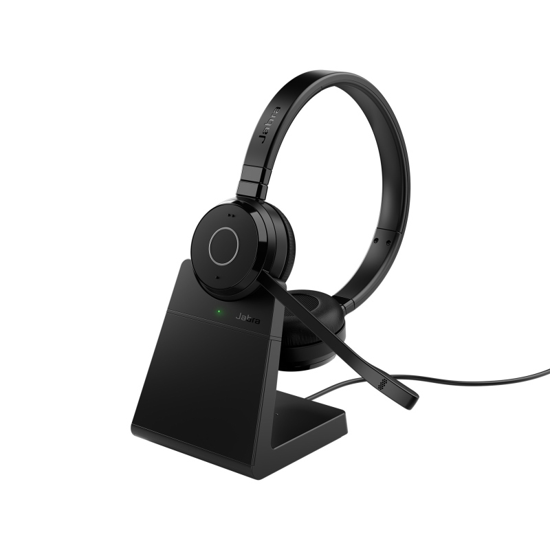 Jabra evolve 65 te auricolare con cavo e senza cavo a padiglione ufficio usb tipo a bluetooth base di ricarica nero