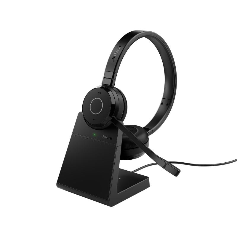 Jabra evolve 65 te auricolare con cavo e senza cavo a padiglione ufficio usb tipo a bluetooth base di ricarica nero