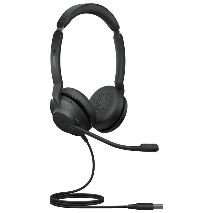 JABRA Evolve2 30 Auricolare Cablato a Padiglione Ufficio USB Tipo-C Nero per Comunicazioni Professionali e Videoconferenze