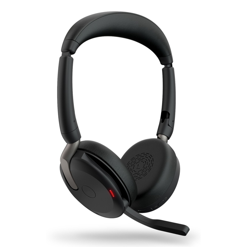 Jabra evolve2 65 flex auricolare con cavo e senza cavo a padiglione ufficio bluetooth nero