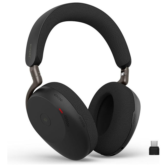 Jabra Evolve3 85 UC 38599-989-999 cuffie wireless over-ear cancellazione adattiva del rumore 6 microfoni 25 ore dongle USB-A nere
