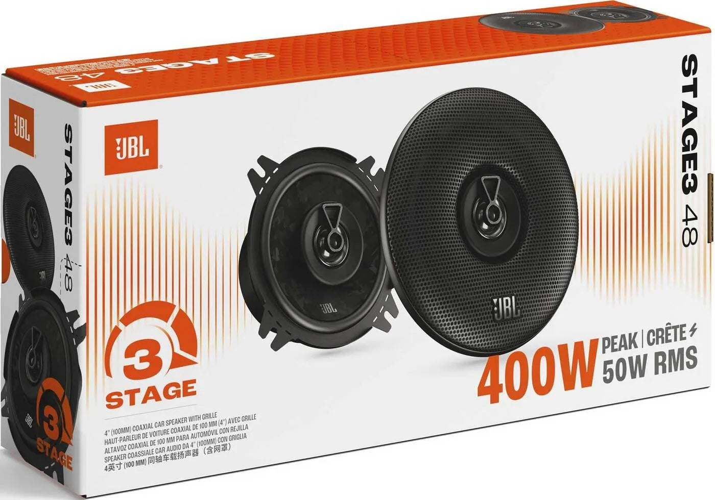 JBL Altoparlanti Auto Stage3 48 Coassiali 2 Vie 100 mm 50 W RMS 400 W 4 Ohm Coppia