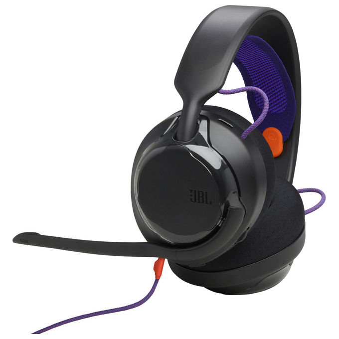 Jbl, Cuffie Gaming Quantum 250 Cablate Over-Ear con Microfono, Nero