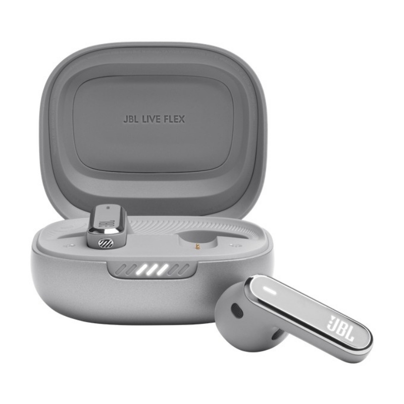 Jbl live flex auricolare wireless in-ear musica bluetooth argento