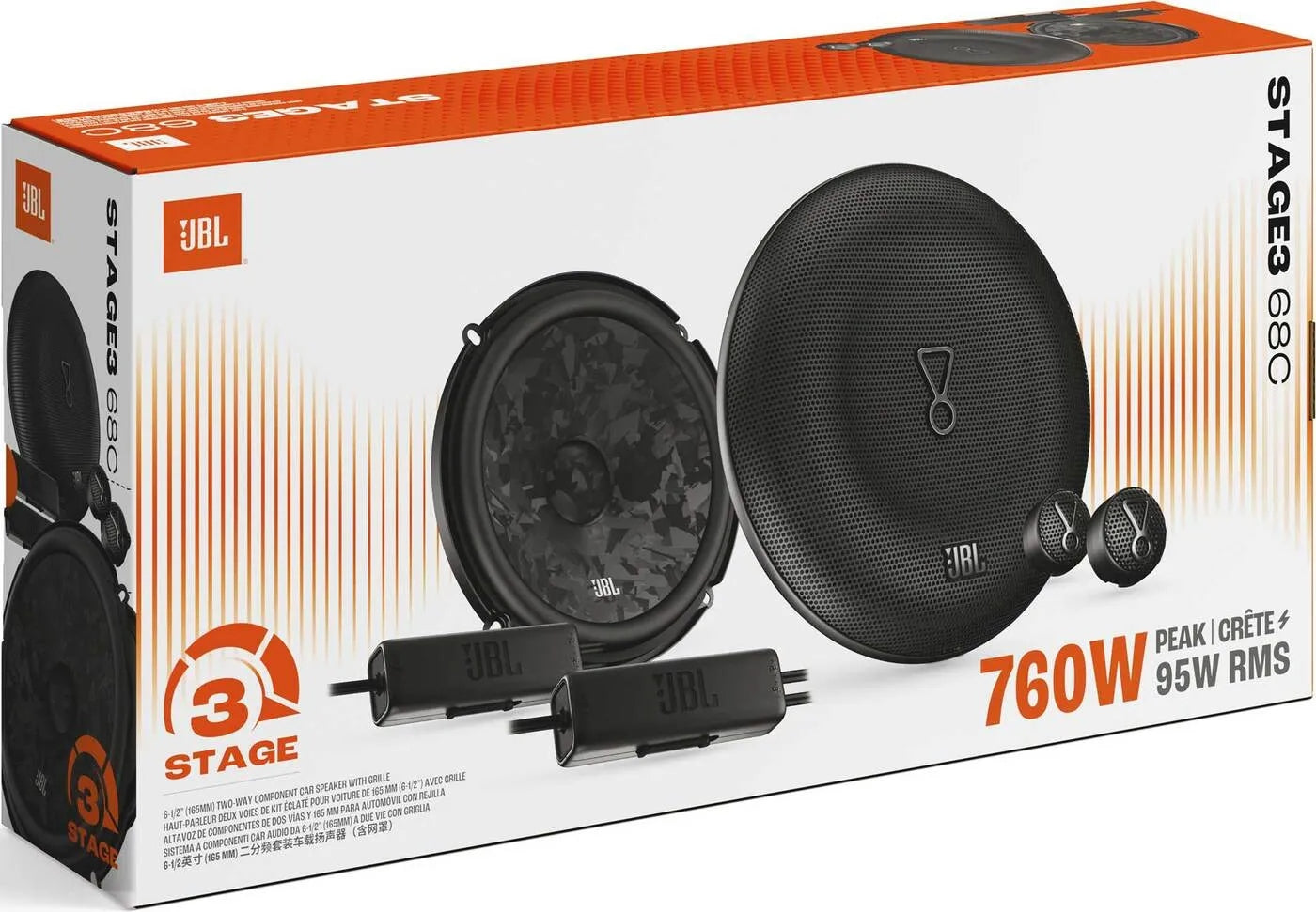 JBL Stage3 68C Kit Diffusori Auto a Componenti Separate 6x8" 2 Vie 225W