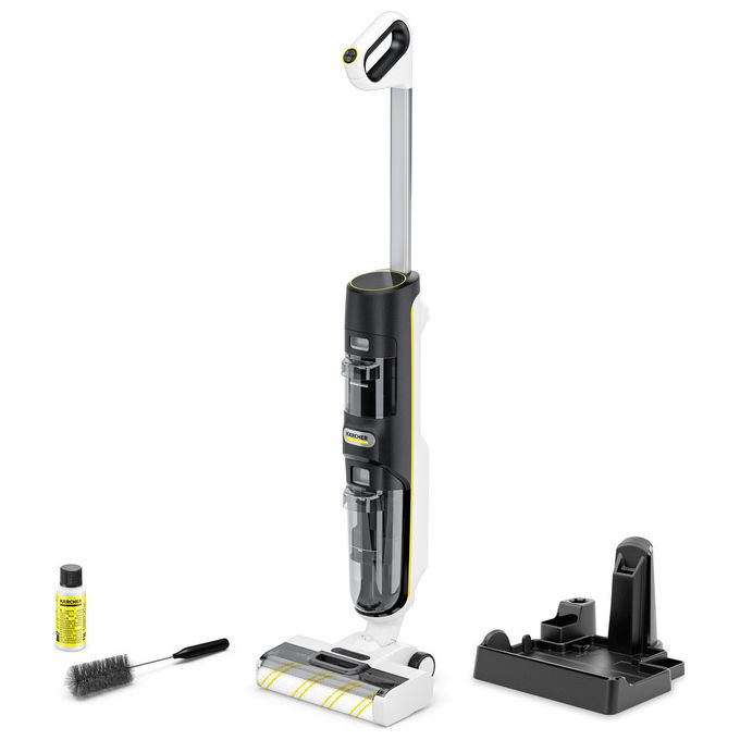 KARCHER 1.056-131.0 FCV 4 Aspirapolvere Lavapavimenti 3 in 1 Senza Filo 180 W autonomia 45 min superficie 200 m² colore Nero KARCHER 1.056-131.0 FCV 4 Aspirapolvere Lavapavimenti 3 in 1 Senza Filo 180 W autonomia 45 min superficie 200 m² colore Nero