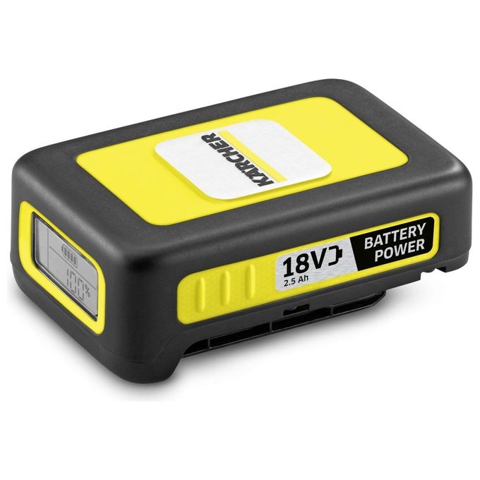 Kärcher 2.445-034.0 Batteria Power 18 V 2.5 Ah con Display Real Time colore Nero e Giallo