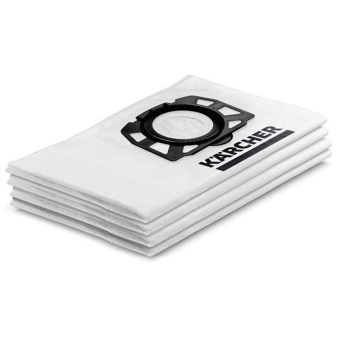 Kärcher 2.863-314.0 KFI 357 Sacchetti Filtro in Vello 4 Pezzi 3 Strati per Aspiratori WD 2 WD 3 colore Bianco
