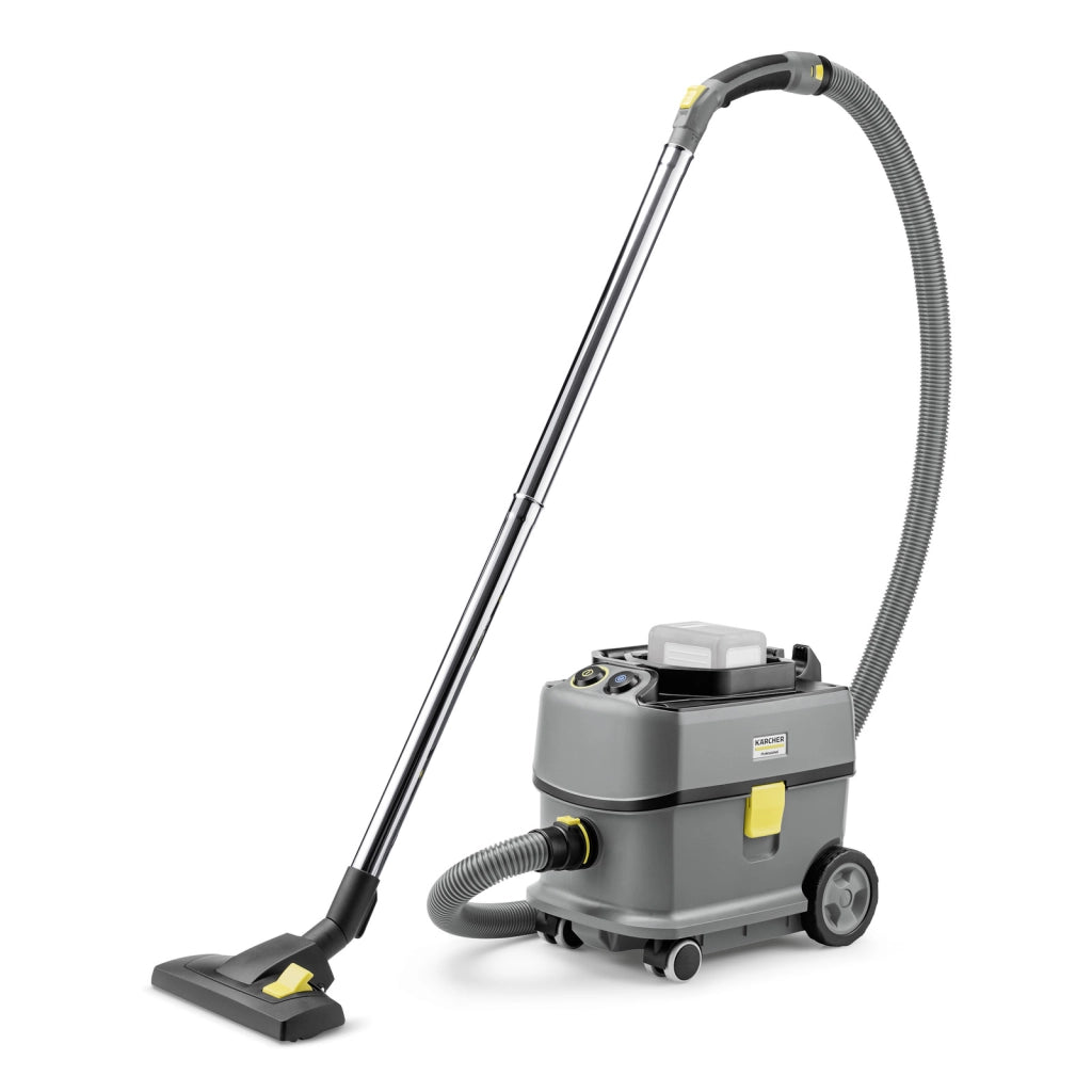 KARCHER Aspirapolvere Professionale a batteria T 10/1 Bp - Capacità del contenitore: 10 l - Materiale vano di raccolta: Plastica con materiale riciclato - Rumorosità: 57 dB(A)