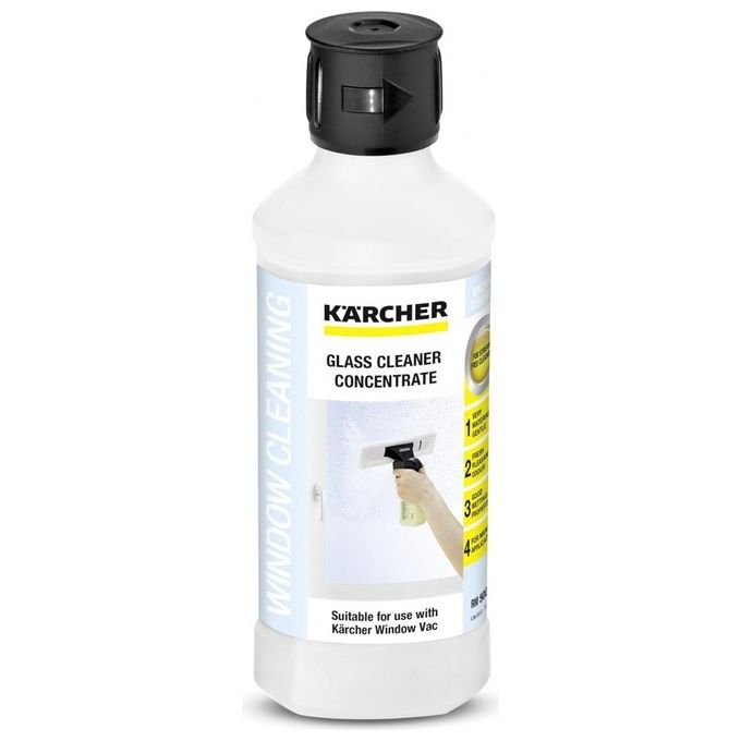 Kärcher RM 500 Concentrato Detergente per Vetri 500 ml pulizia senza aloni finestre specchi box doccia colore Bianco