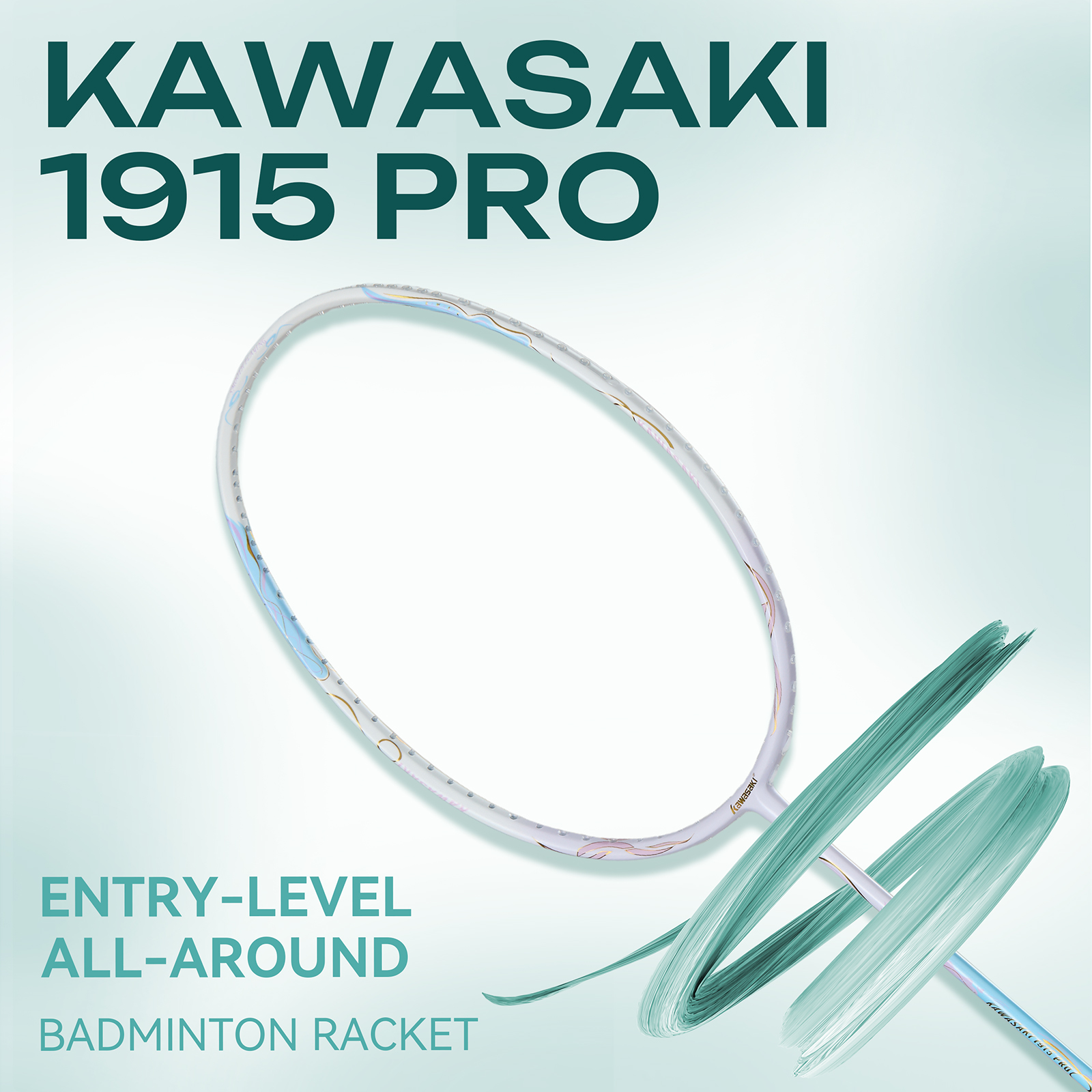 Kawasaki 1915 Pro Racchetta da badminton professionale 5U Alta tensione Racchetta da badminton bilanciata interamente in carbonio per Offenso e difesa