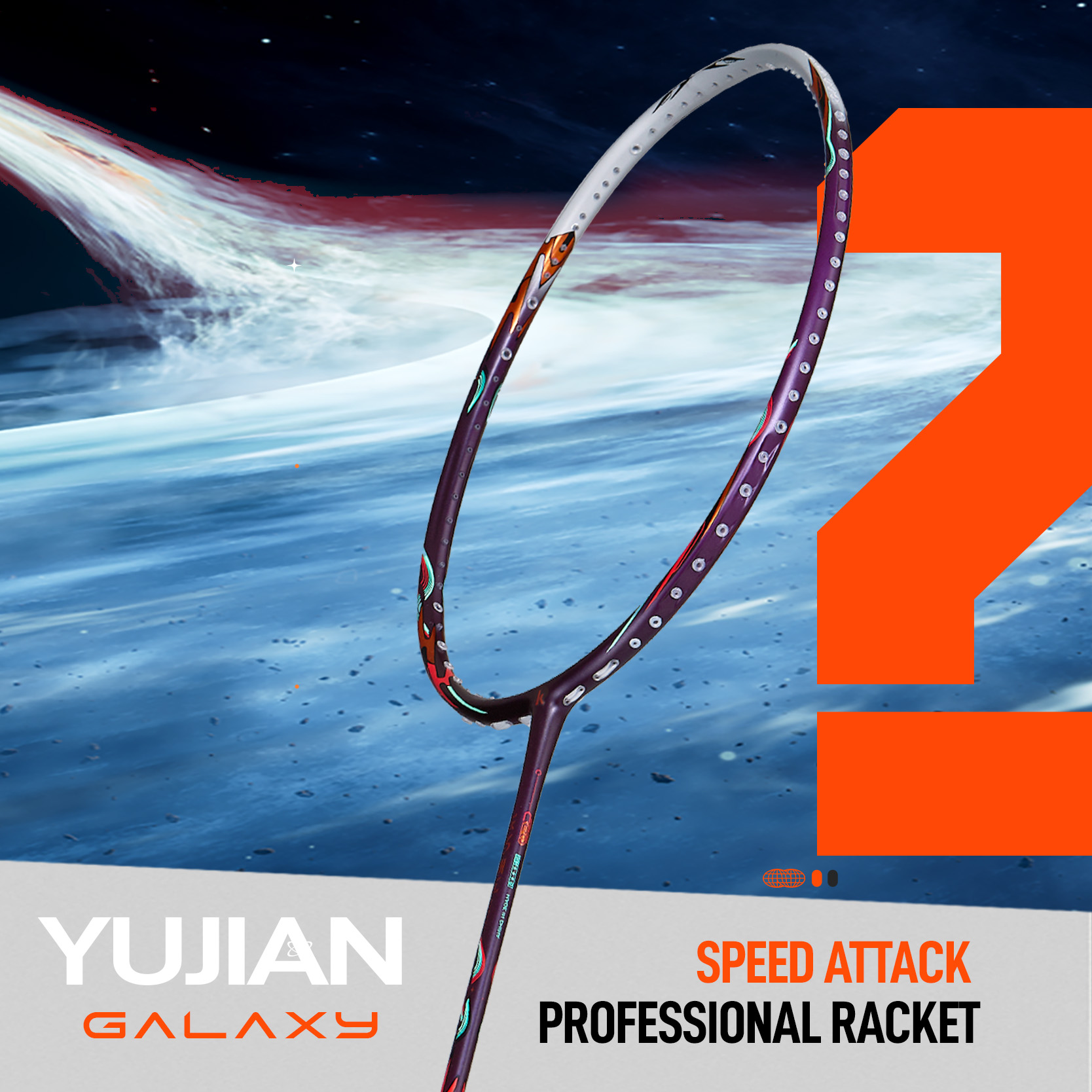 Kawasaki Badminton 2025 Nuovissimo YUJIAN ▪ GALAXY 4U Accelerazione secondaria 200 km/h Velocità raquete Air Boom Racchetta da badminton