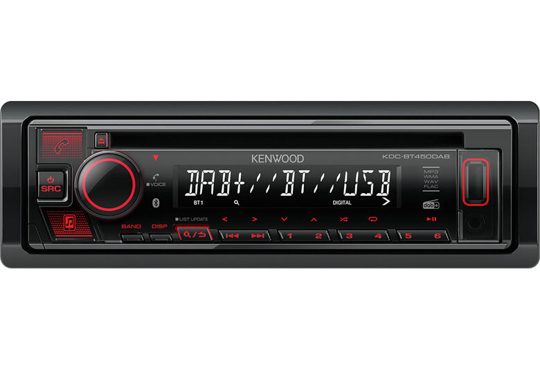 Kenwood KDC-BT450DAB Ricevitore multimediale per auto Nero 50 W Bluetooth Kenwood KDC-BT450DAB Ricevitore multimediale per auto Nero 50 W Bluetooth