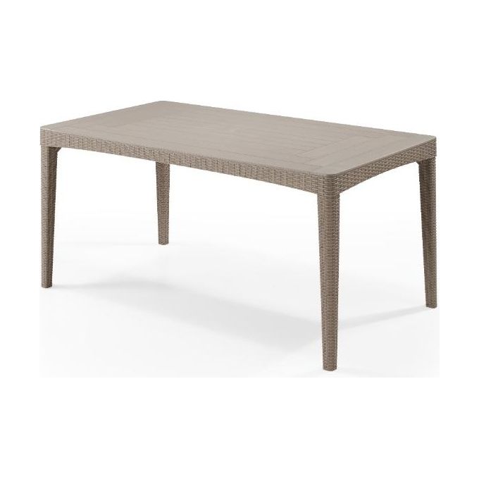 Keter 232032 Girona Tavolo da Giardino Rettangolare Resina Effetto Vimini 160x90 cm 6 Posti colore Cappuccino Keter 232032 Girona Tavolo da Giardino Rettangolare Resina Effetto Vimini 160x90 cm 6 Posti colore Cappuccino