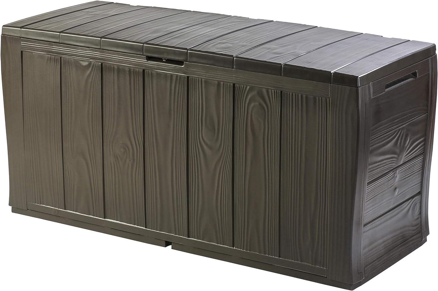 Keter Baule da Giardino Sherwood, 270L, Effetto Legno, Marrone, 117x45x58H cm
