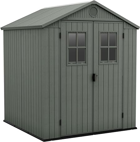 Keter Casetta da Giardino Darwin 6x6, Verde, 190 X 183 X 221 h