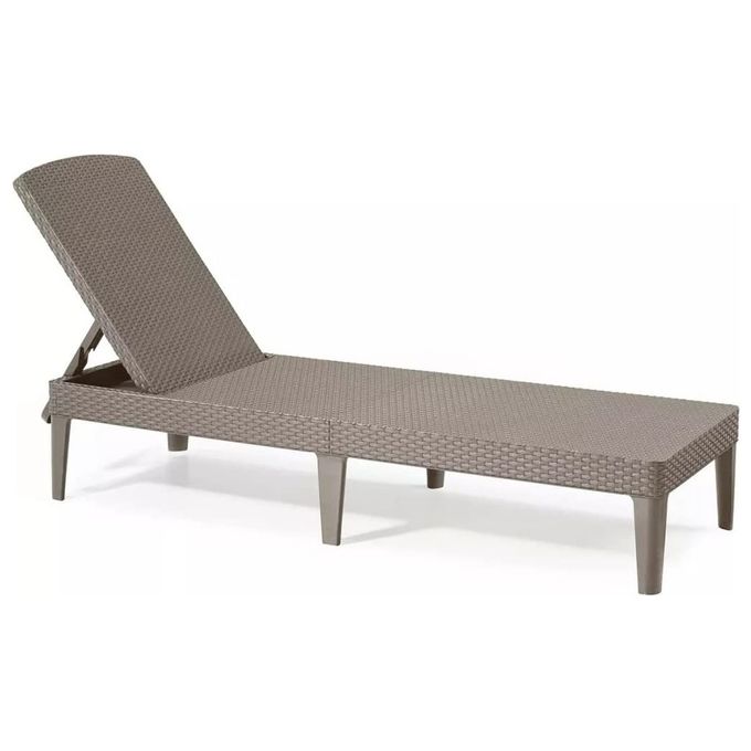 Keter Jaipur Lettino da Giardino Pieghevole Schienale Regolabile 4 Posizioni Effetto Polirattan 187x58x29 cm colore Cappuccino Keter Jaipur Lettino da Giardino Pieghevole Schienale Regolabile 4 Posizioni Effetto Polirattan 187x58x29 cm colore Cappuccino