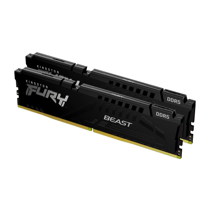 Kingston fury beast kit memoria ram 2x16gb 32gb totali 5.600 mhz tecmologia ddr5 tipologia dimm cl36 expo black