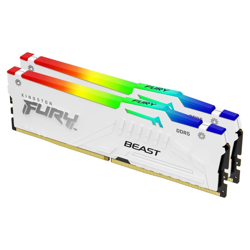 Kingston fury beast rgb expo 32gb kit 2 x 16gb ddr5 6.000mhz cl30 dimm white