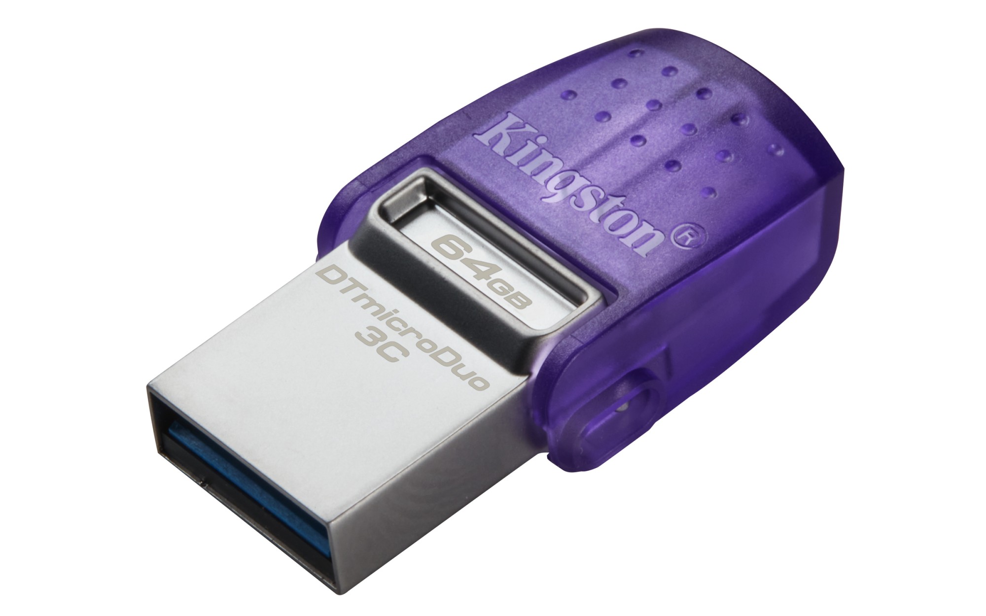 Kingston Technology DataTraveler microDuo 3C unità flash USB 64 GB USB Type-A / USB Type-C 3.2 Gen 1 (3.1 Gen 1) Porpora Acciaio inossidabile