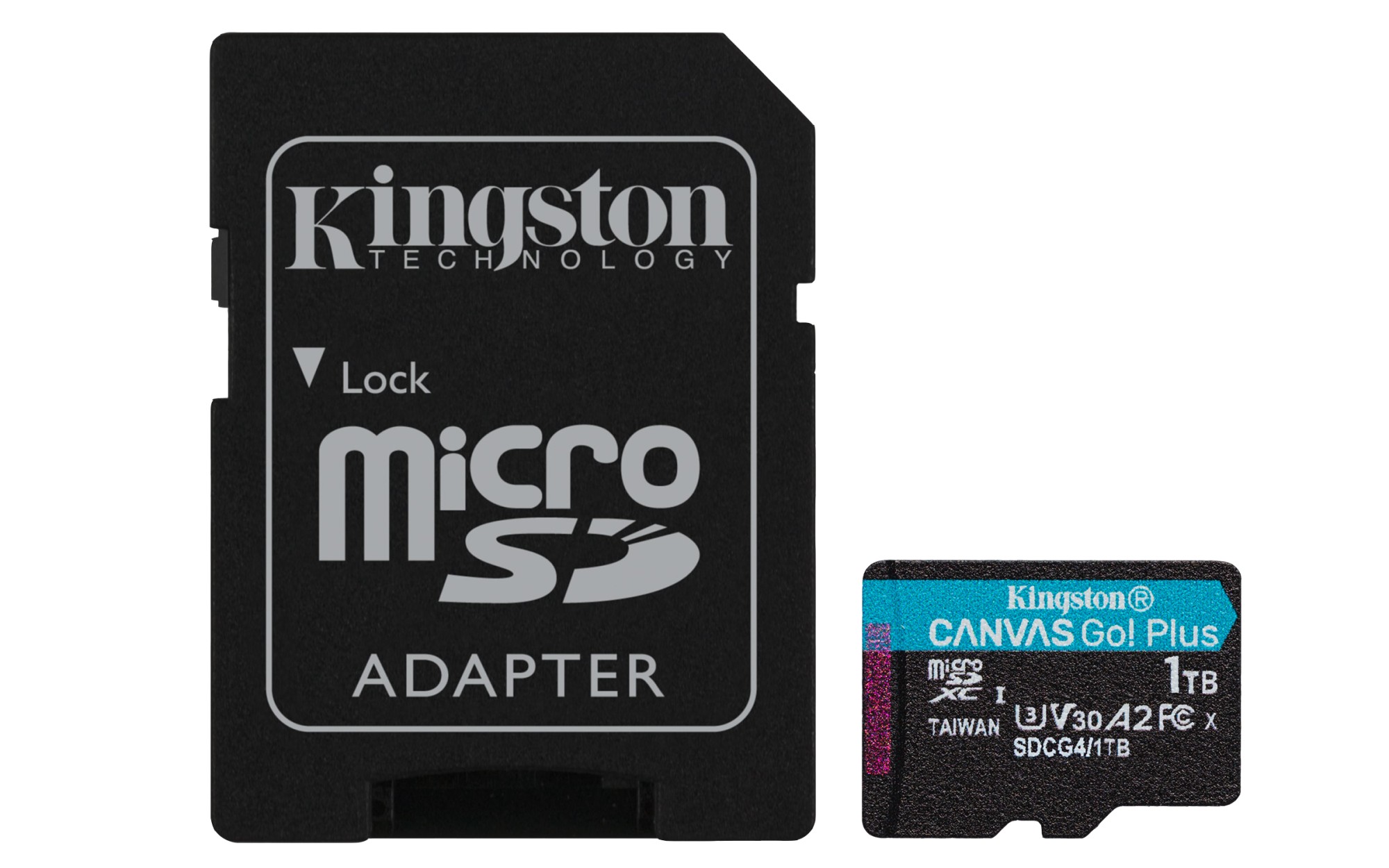 Kingston Technology Scheda microSDXC Canvas Go Plus Gen4 200MB/s A2 U3 V30 da 1 TB + adattatore