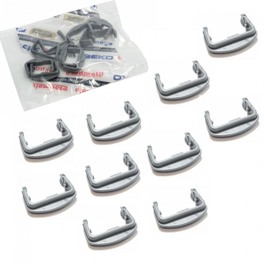Kit 10pz Fermo Guida Cappuccio Per Cestello Lavastoviglie Beko Arcelik