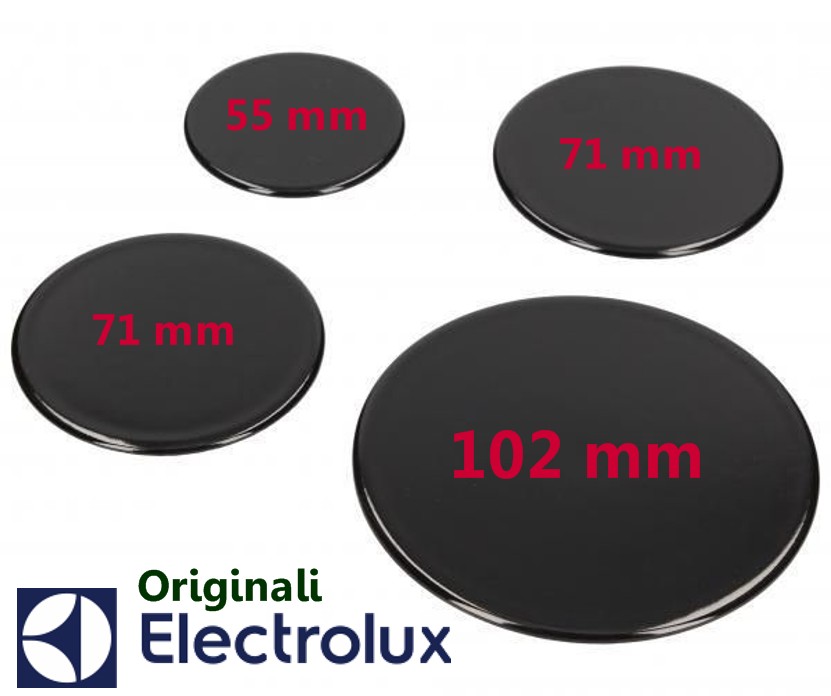 Kit 4 Piattelli Smaltati Piano Cottura Rex Electrolux Originale 50247380004