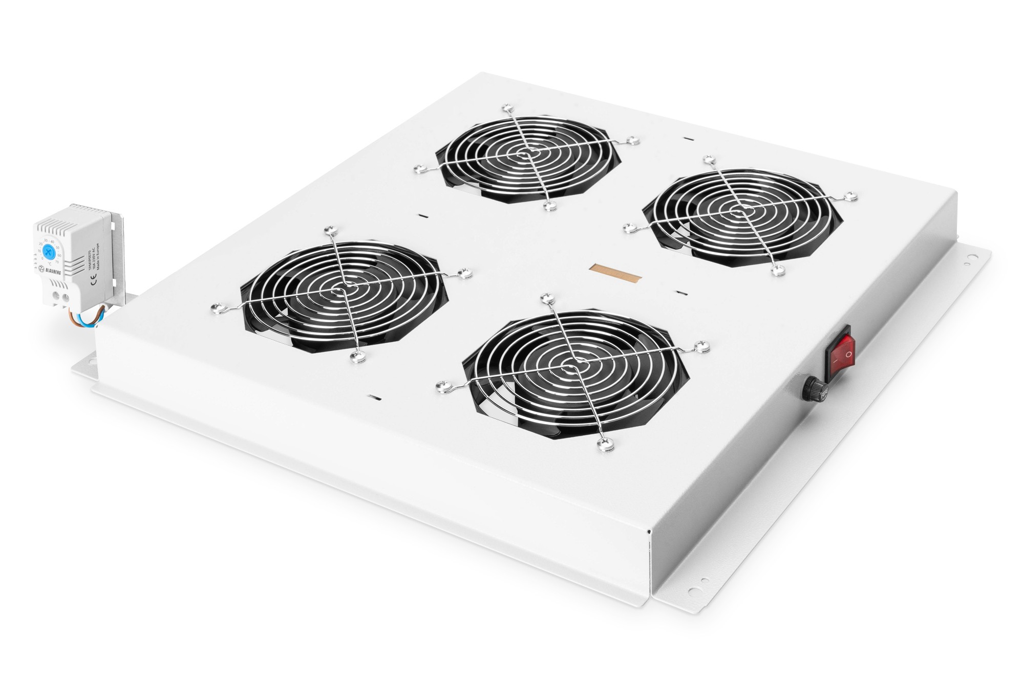 Kit 4 Ventole Con Termostato Colore Grigio Chiaro Per Armadi Linea Professionale