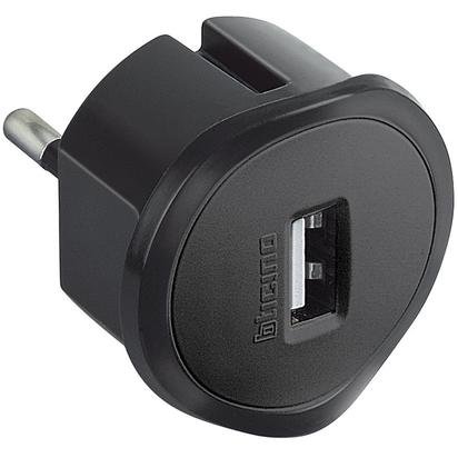 Kit - Adattatore Spina Standard Tedesca Presa Usb 1,5a Colore Grigio S3625gu - Bticino