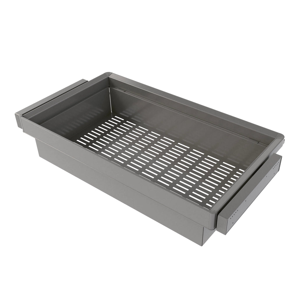 Kit cassetto metallico e telaio regolabile Quartz per armadi, chiusura ammortizzata e estrazione totale