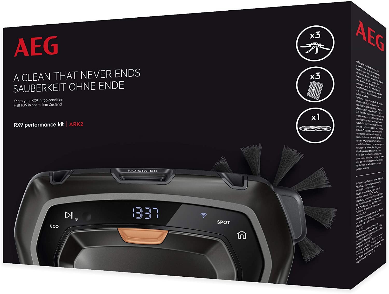Kit Di Prestazioni (spazzola + Filtri) Ark2 Originale - Robot Aspirapolveri Autonomi Aeg 43666807319599034215