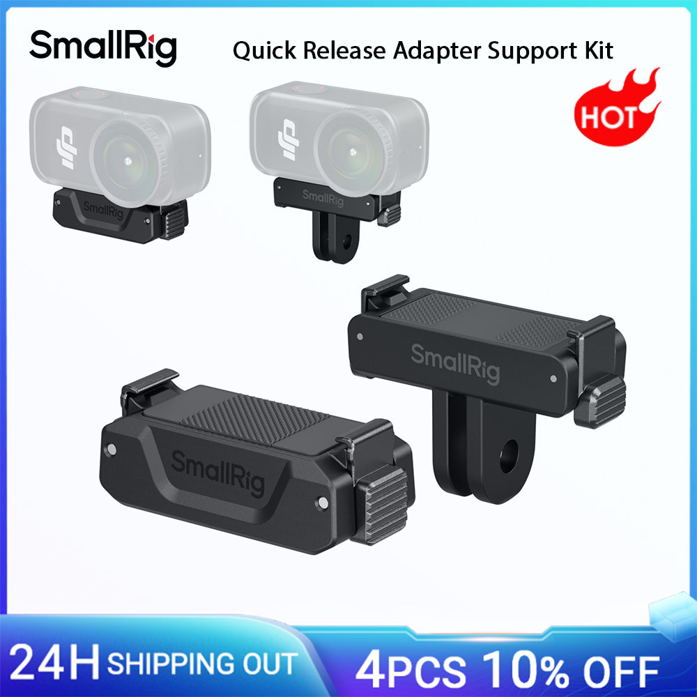 Kit di supporto adattatore a sgancio rapido SmallRig con foro filettato da 1/4"-20 e supporto a 2 poli, per DJI Osmo Nano per DJI Osmo Action 6