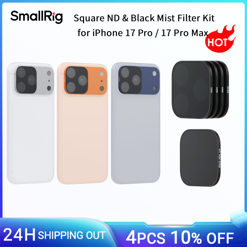 Kit Filtri ND e Black Mist SmallRig per iPhone 17 Pro e iPhone 17 Pro Max, 3 Colori a Scelta con ND2/4/8/16/32 e Supporto