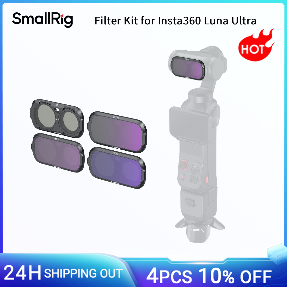 Kit Filtri SmallRig per Insta360 Luna Ultra con Filtri ND16 / ND64 / ND128 / CPL, Riduce la Luce Uniformemente, Minimizza lo Sfumamento dei Colori -6688