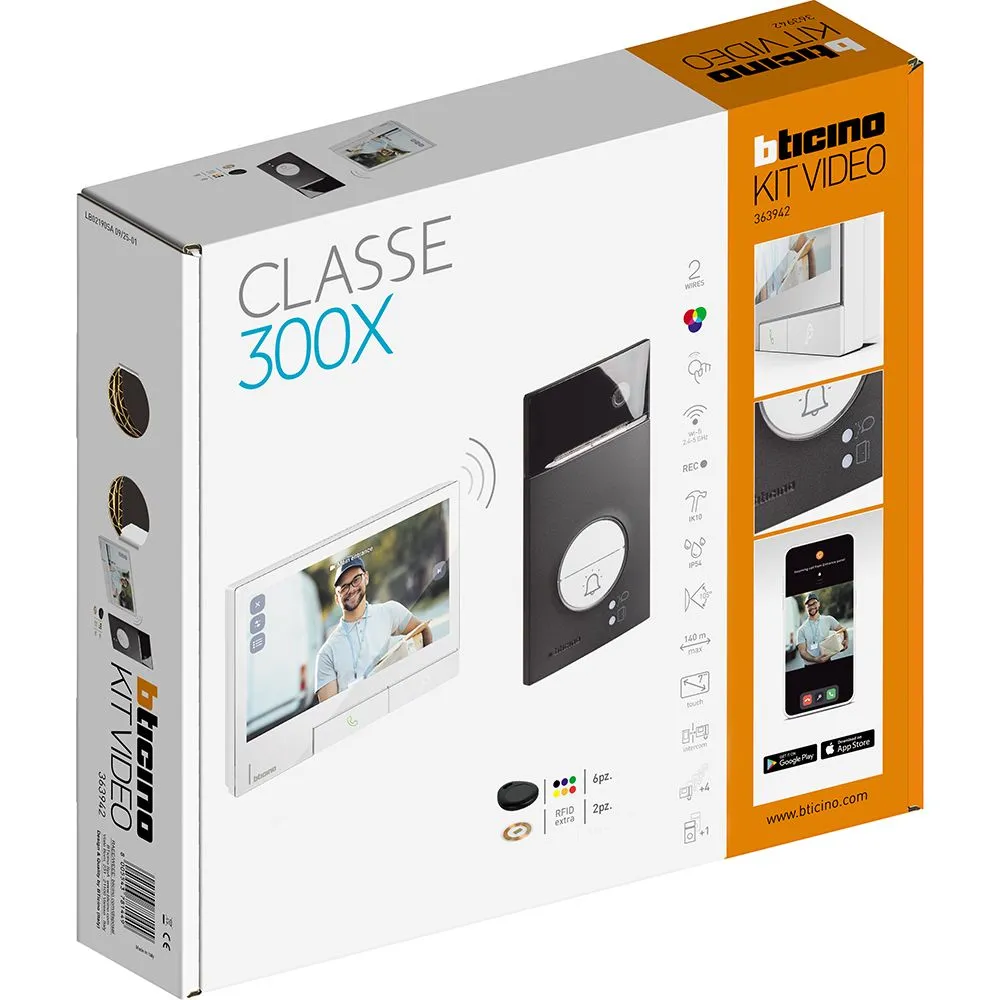 Kit Linea 3000 Black Con Badge Rfid / New Classe 300x (bticino Cod. 363942)