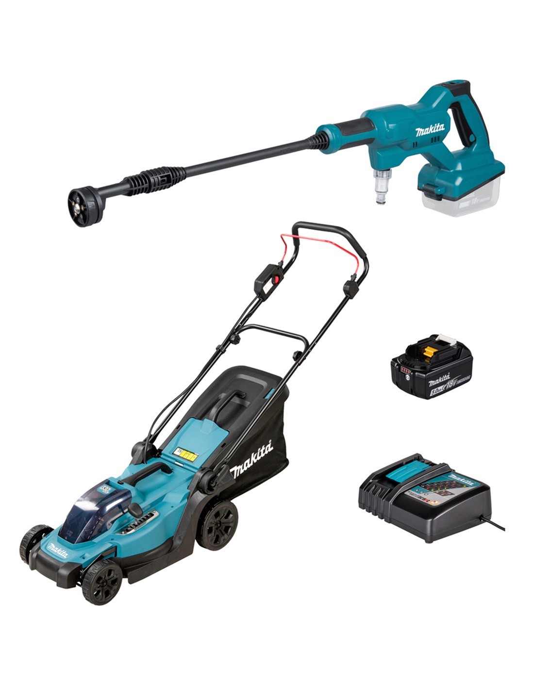 Kit Makita Dlx2583t 18v Rasaerba Dlm330 + Idropulitrice Dhw180 + Batteria 5.0ah Kit Makita Dlx2583t 18v Rasaerba Dlm330 + Idropulitrice Dhw180 + Batteria 5.0ah