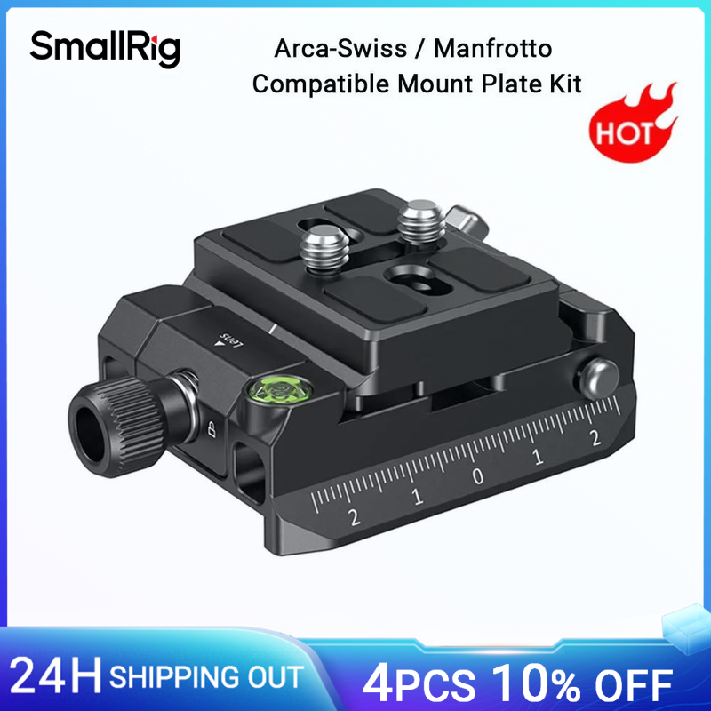 Kit piastra di montaggio compatibile SmallRig Arca-Swiss / Manfrotto larghezza regolabile per stabilizzatori serie DJI RS-4234