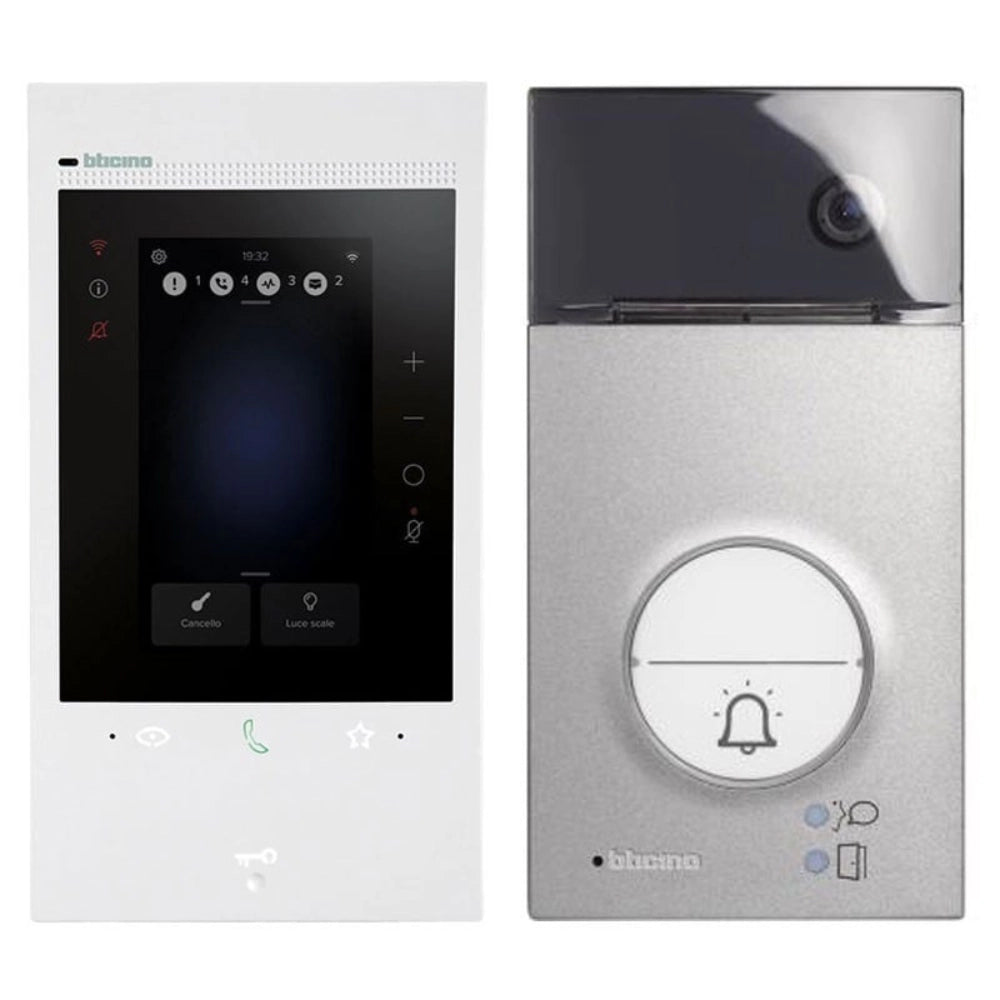 Kit video vivavoce connesso classe 300eos bianco linea 3000 bticino 363925
