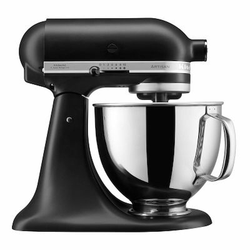 KITCHENAID 5KSM125EBM IMPASTATRICE PLANETARIA, 300 W, capacità ciotola 4,7 l, Matte black