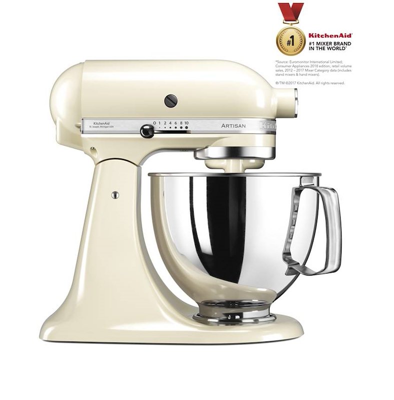 KITCHENAID 5KSM125PSEAC IMPASTATRICE PLANETARIA, 300 W, capacità ciotola 4,7 l, Crema