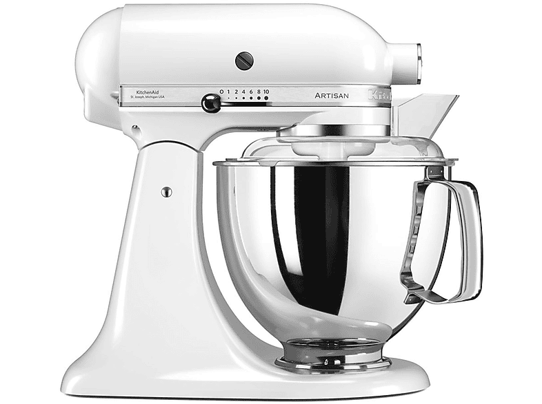 KITCHENAID 5KSM175PSEWH IMPASTATRICE PLANETARIA, 300 W, capacità ciotola 4,7 l, Bianco