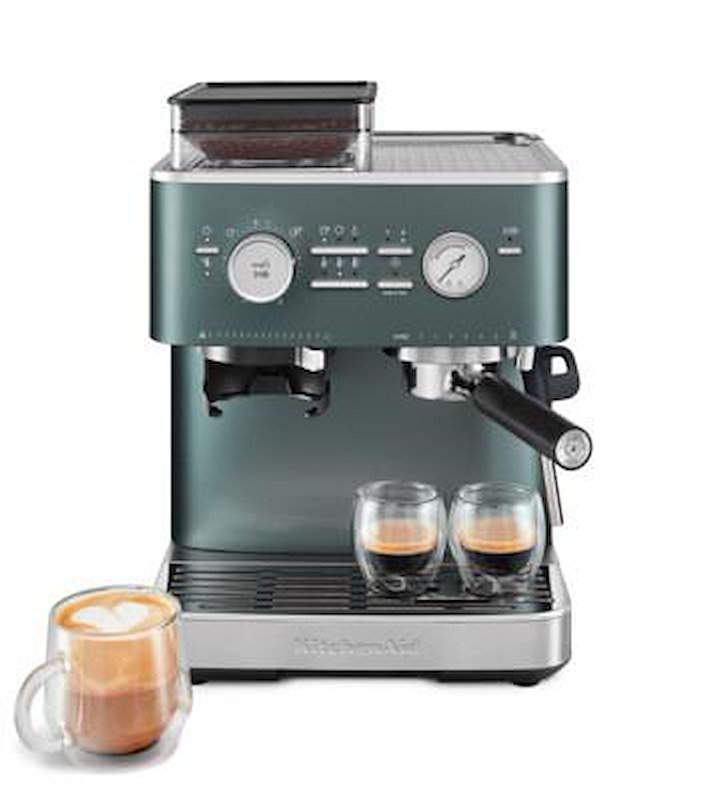 KitchenAid Macchina per Caffè Espresso semi-automatica con macinacaffè 5kes6551ejp Juniper