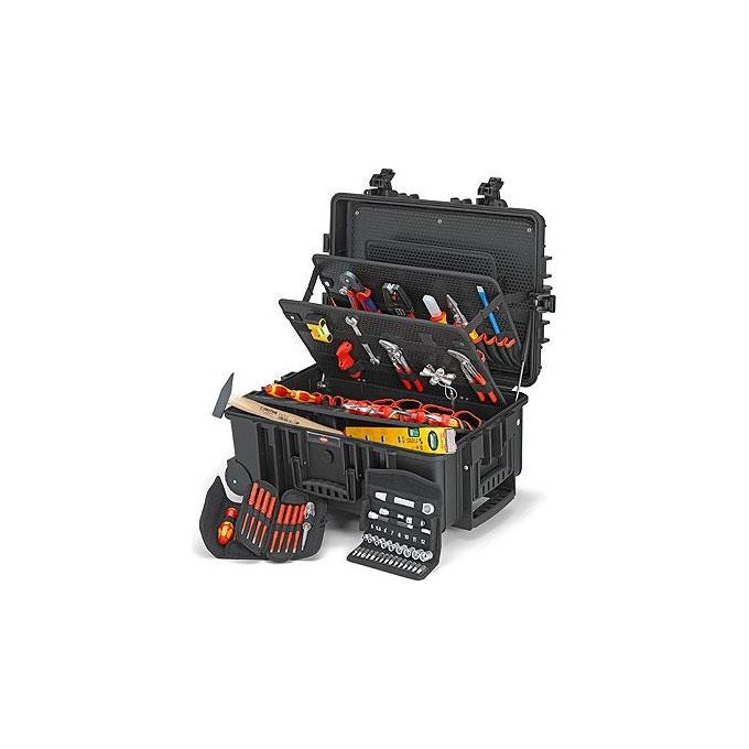 Knipex 00 21 37 Cassetta per Attrezzi Robust45 Move Elektro 63 Pezzi Capacita' 45 Litri Resistente a Polvere e Acqua con Ruote e Maniglia Telescopica colore Nero Knipex 00 21 37 Cassetta per Attrezzi Robust45 Move Elektro 63 Pezzi Capacita' 45 Litri Resistente a Polvere e Acqua con Ruote e Maniglia Telescopica colore Nero