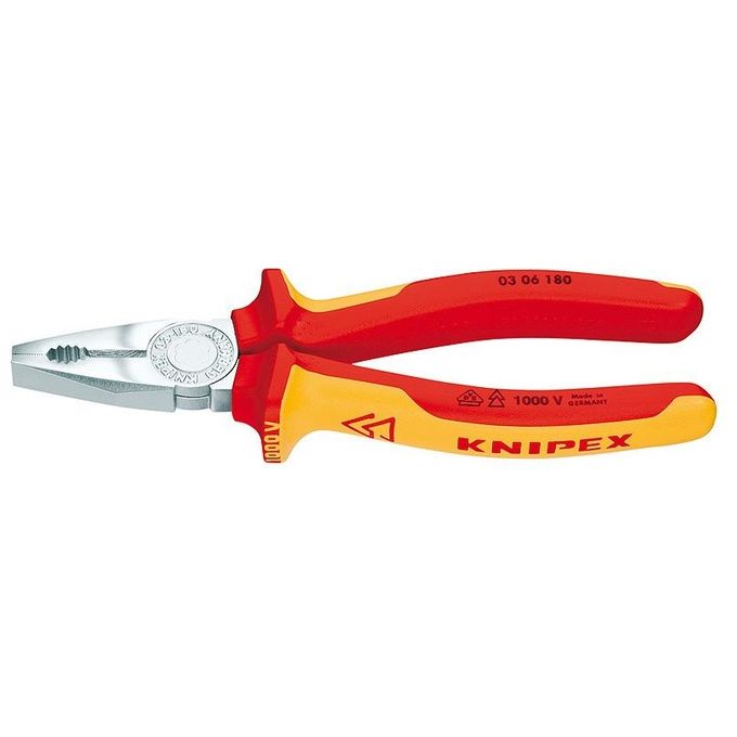 Knipex 03 06 160 Pinza Universale VDE 160 mm Impugnatura Bicomponente Colore Arancione Rosso