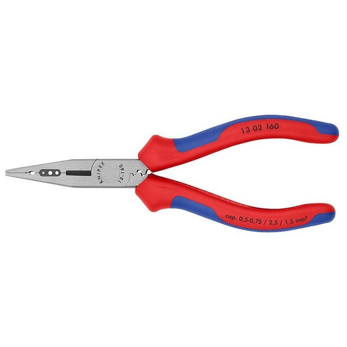 KNIPEX 13 02 160 Pinza per Elettricisti 160 mm con Impugnature Ergonomiche Multicomponente Acciaio al Vanadio Temprato a Induzione colore Nero KNIPEX 13 02 160 Pinza per Elettricisti 160 mm con Impugnature Ergonomiche Multicomponente Acciaio al Vanadio Temprato a Induzione colore Nero
