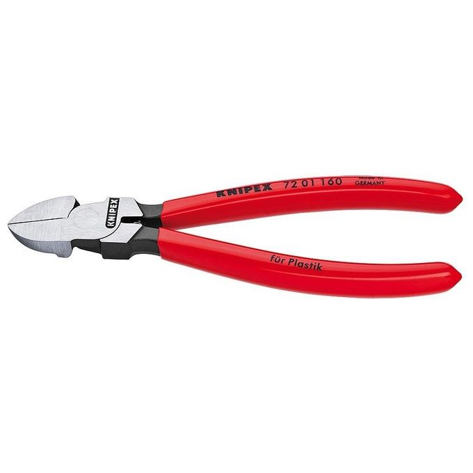 KNIPEX 72 01 160 Tronchese per Resina Sintetica con Taglienti Rettificati e Molla di Apertura Lunghezza 160 mm colore Nero