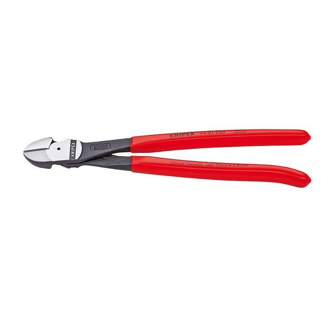 KNIPEX 74 01 250 Tronchese a Taglio Laterale Acciaio al Cromo Vanadio 250 mm Durezza 64 HRC colore Nero