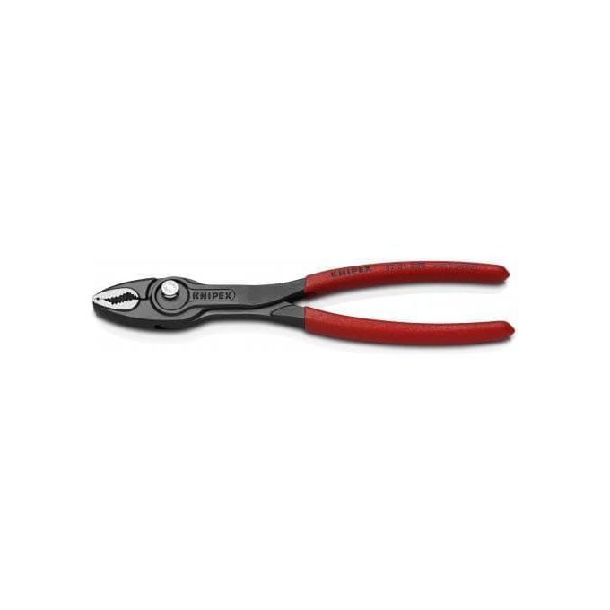 Knipex 82 01 200 TwinGrip Pinza a Presa Frontale e Laterale 200 mm apertura 4-22 mm 5 regolazioni colore Grigio