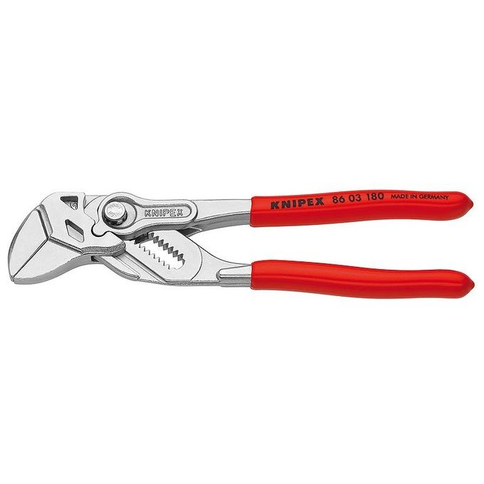Knipex 86 03 180 Pinza Poligrip 180 mm acciaio cromo vanadio impugnatura colore Rosso